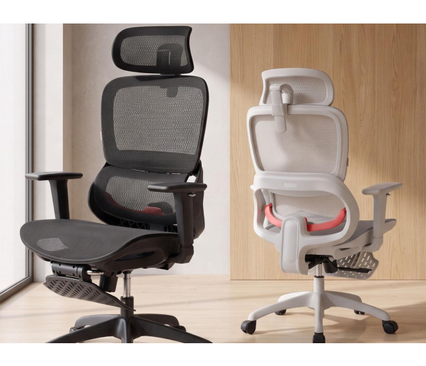 Sihoo B100 Mesh czarny z podnóżkiem - 1605506 - zdjęcie 7